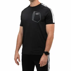 Sjeng Sports Sinclair tennisshirt heren black melange< Tenniskleding