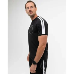 Sjeng Sports  Sinclair tennisshirt heren black melange< Tenniskleding
