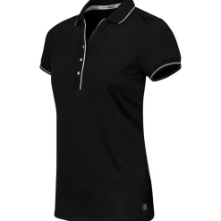 Tenniskleding-Sjeng Sports  Slam plus size tennispolo dames black