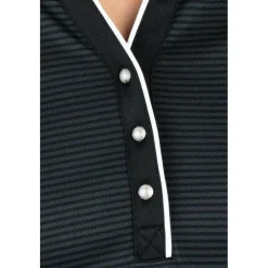 Tenniskleding-Sjeng Sports  Slam tennispolo dames black