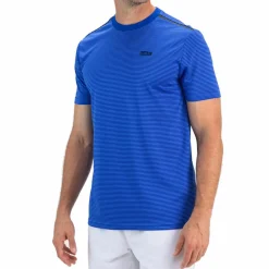 Tenniskleding-Sjeng Sports  Tex tennisshirt heren blue neon