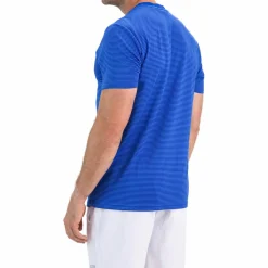 Tenniskleding-Sjeng Sports  Tex tennisshirt heren blue neon