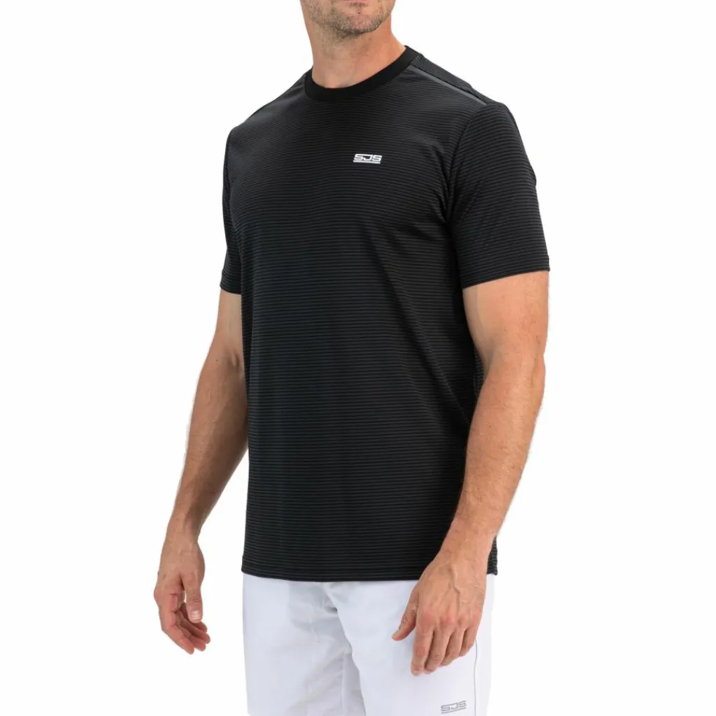 Sjeng Sports Tex tennisshirt heren black< Tenniskleding