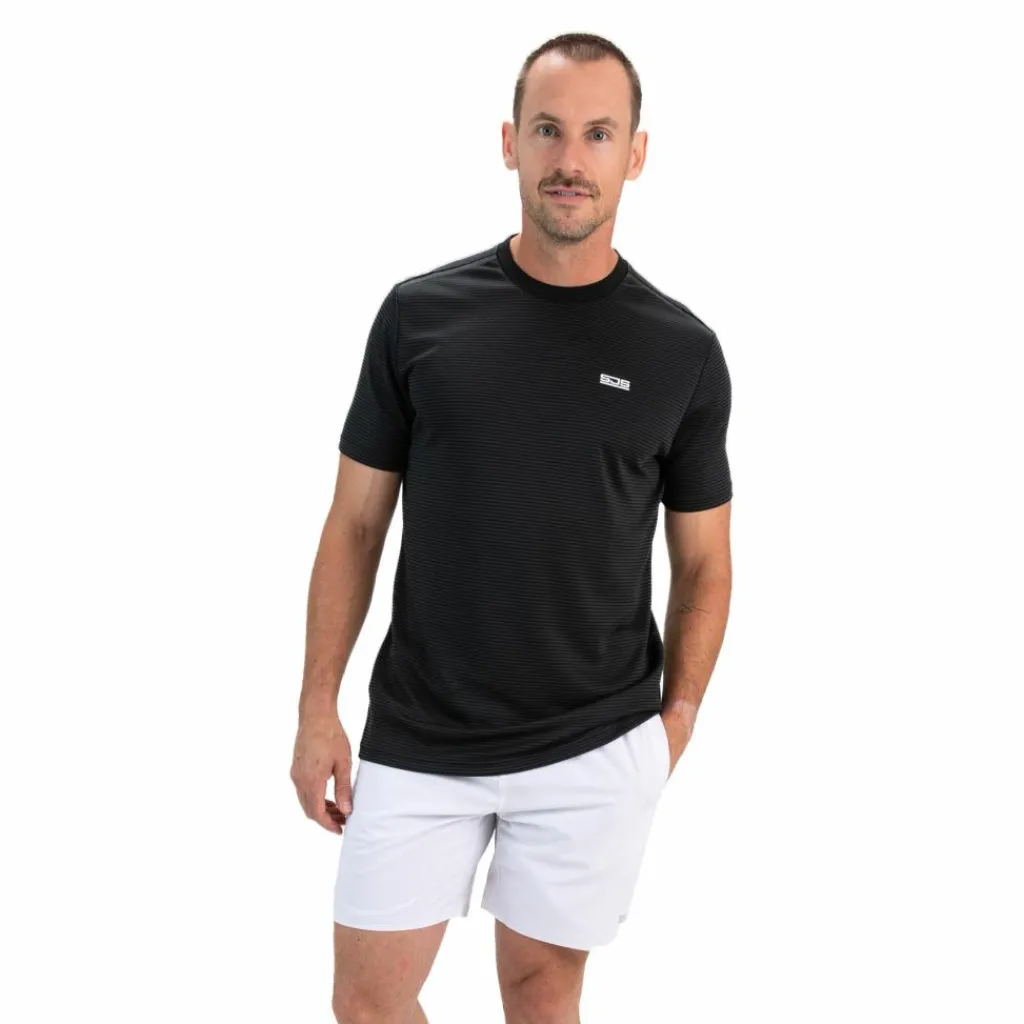 Sjeng Sports Tex tennisshirt heren black< Tenniskleding
