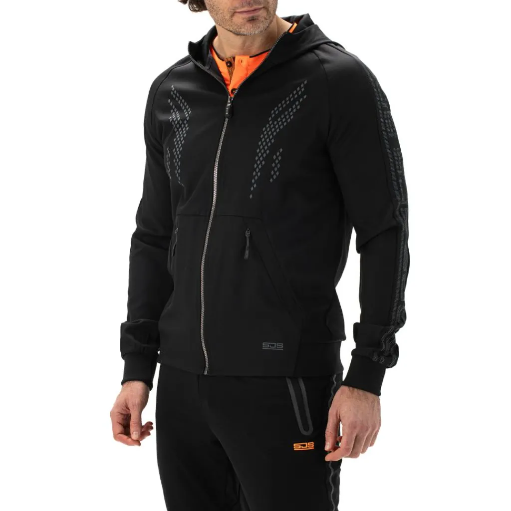 Sjeng Sports Triad trainingsjack heren black< Trainingsjack