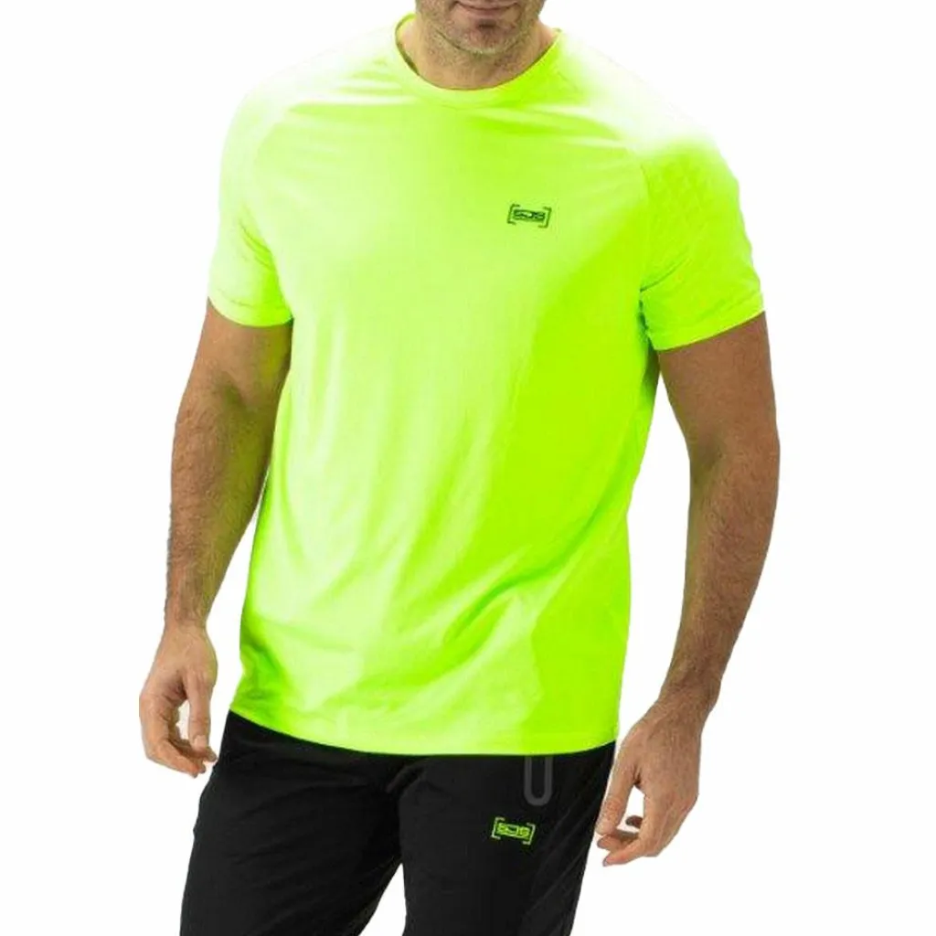 Sjeng Sports Uberto tennisshirt heren acid yellow< Tenniskleding