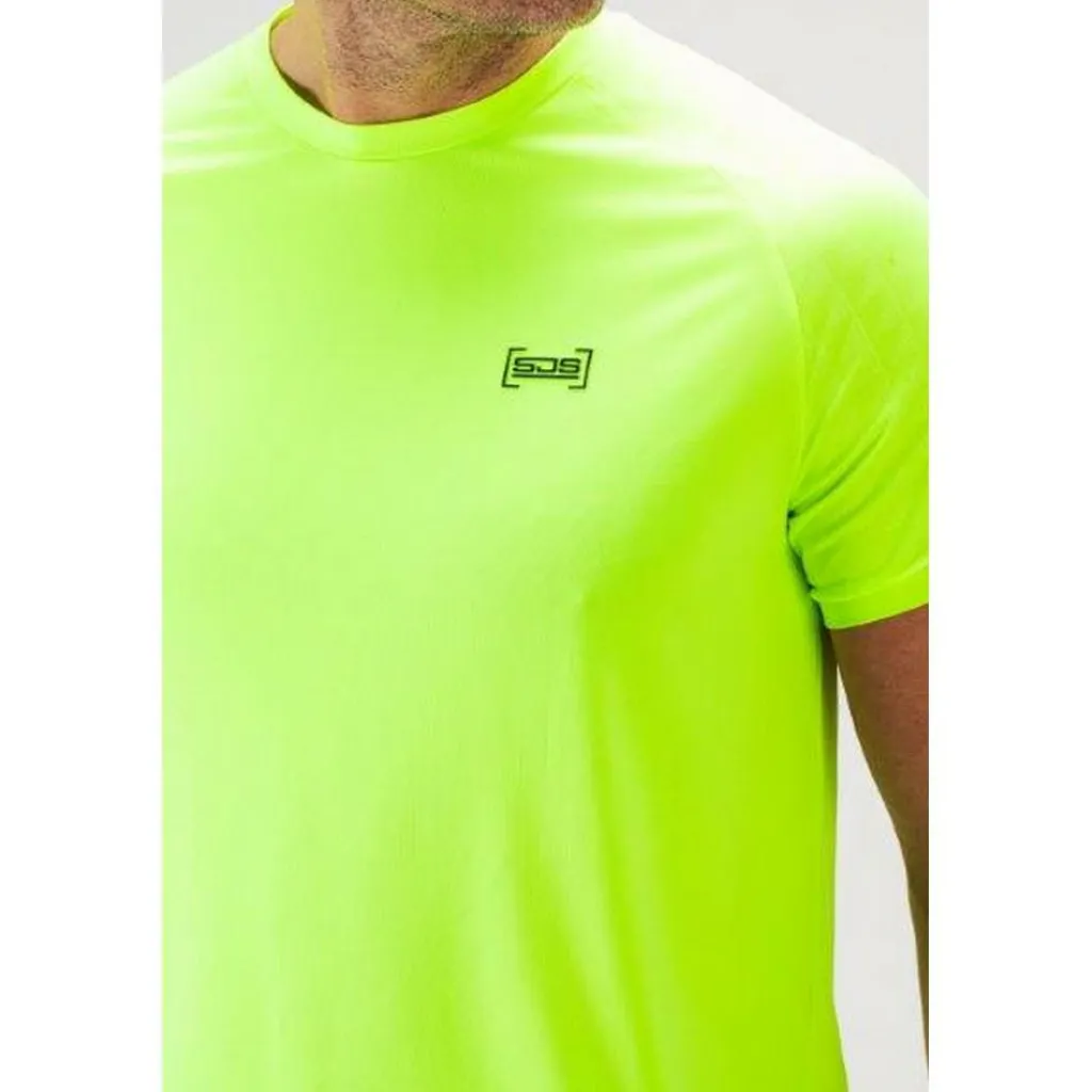 Sjeng Sports Uberto tennisshirt heren acid yellow< Tenniskleding