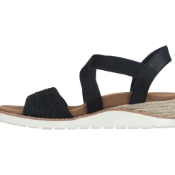 Skechers BOBS Arch Fit Beach Kiss - Boho Beyond sandalen dames black< Sandalen