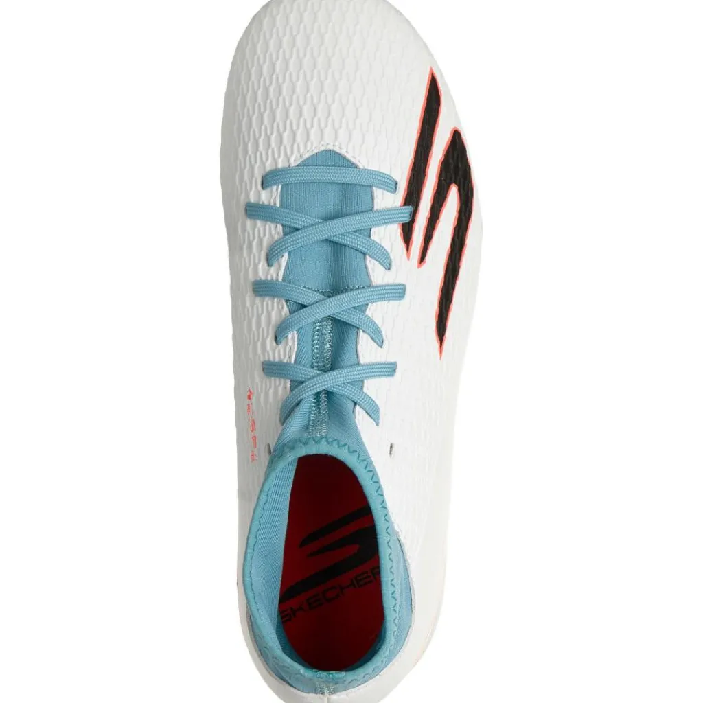 Voetbalschoenen-Skechers SKX_2 High MG voetbalschoenen junior white turquoise pink