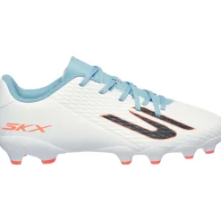 Skechers SKX_2 TD MG voetbalschoenen junior white turquoise pink< Voetbalschoenen