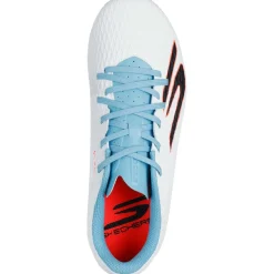 Skechers SKX_2 TD MG voetbalschoenen junior white turquoise pink< Voetbalschoenen