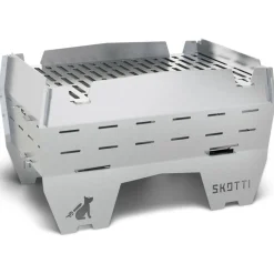 SKOTTI Mini Grill houtskoolbarbecue silver< Houtskool Bbq