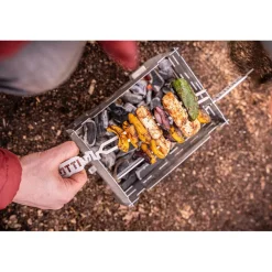 SKOTTI Mini Grill houtskoolbarbecue silver< Houtskool Bbq