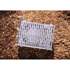 SKOTTI Mini Grill houtskoolbarbecue silver< Houtskool Bbq