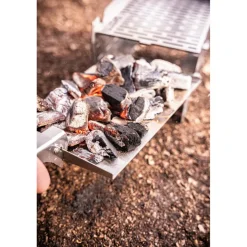 SKOTTI Mini Grill houtskoolbarbecue silver< Houtskool Bbq