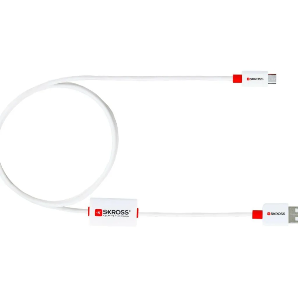 Kabels-SKROSS BUZZ Alarm Cable Micro USB kabel wit
