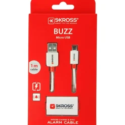 Kabels-SKROSS BUZZ Alarm Cable Micro USB kabel wit