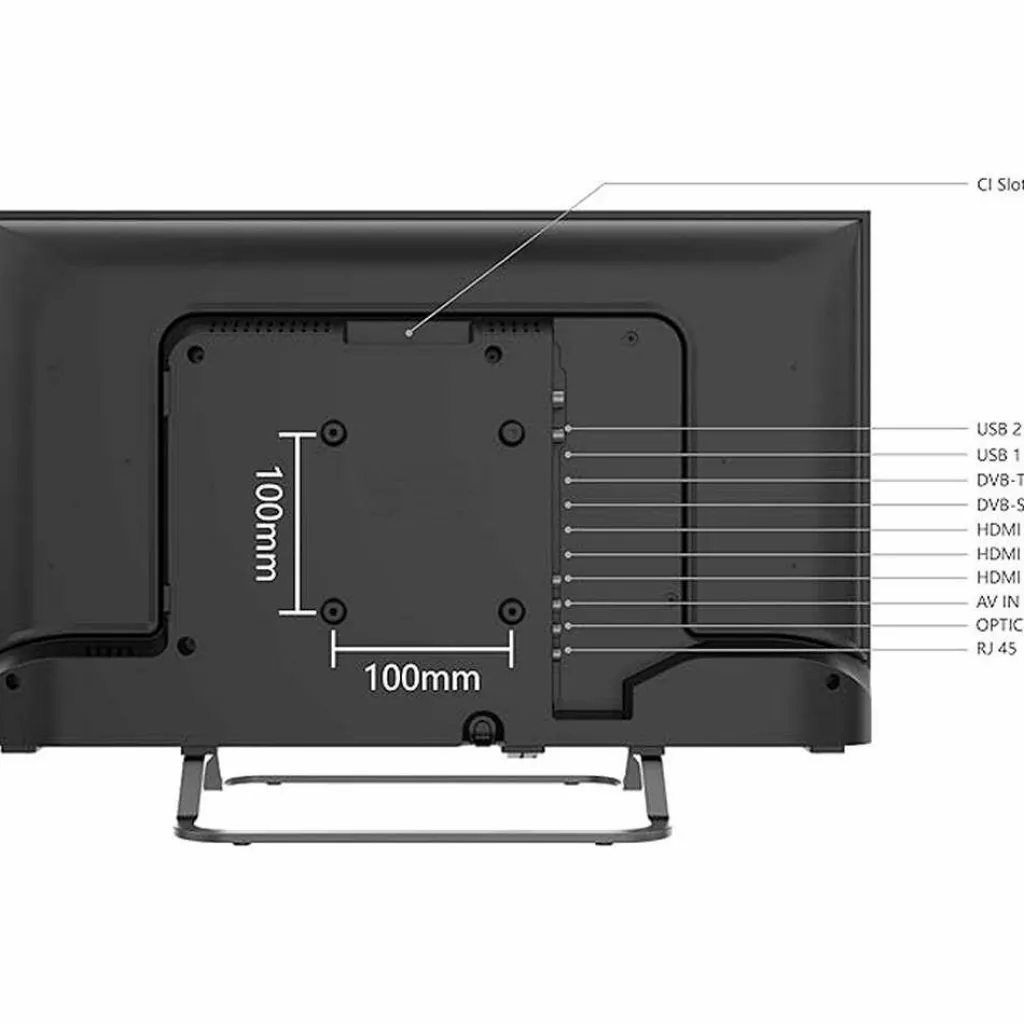 Audio & Video-SmartTech 24HG01VC 24" LED Google smart televisie 12V