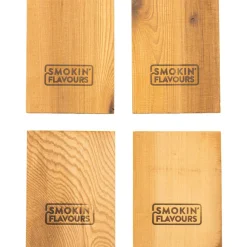 Smokin' Flavours Cederhouten rookplank 4 stuks< Accessoires