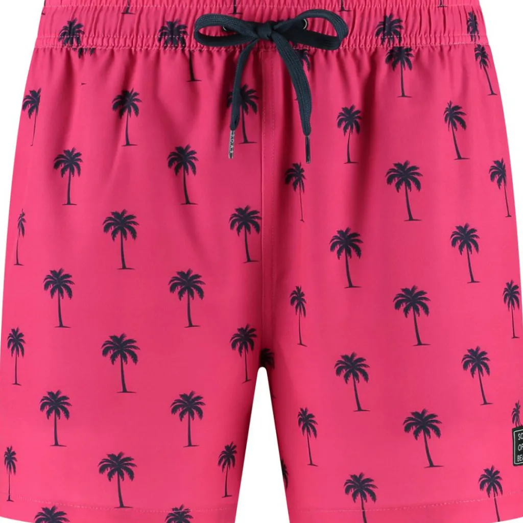 Son of a Beach Palmtree zwembroek heren pink< Zwembroek