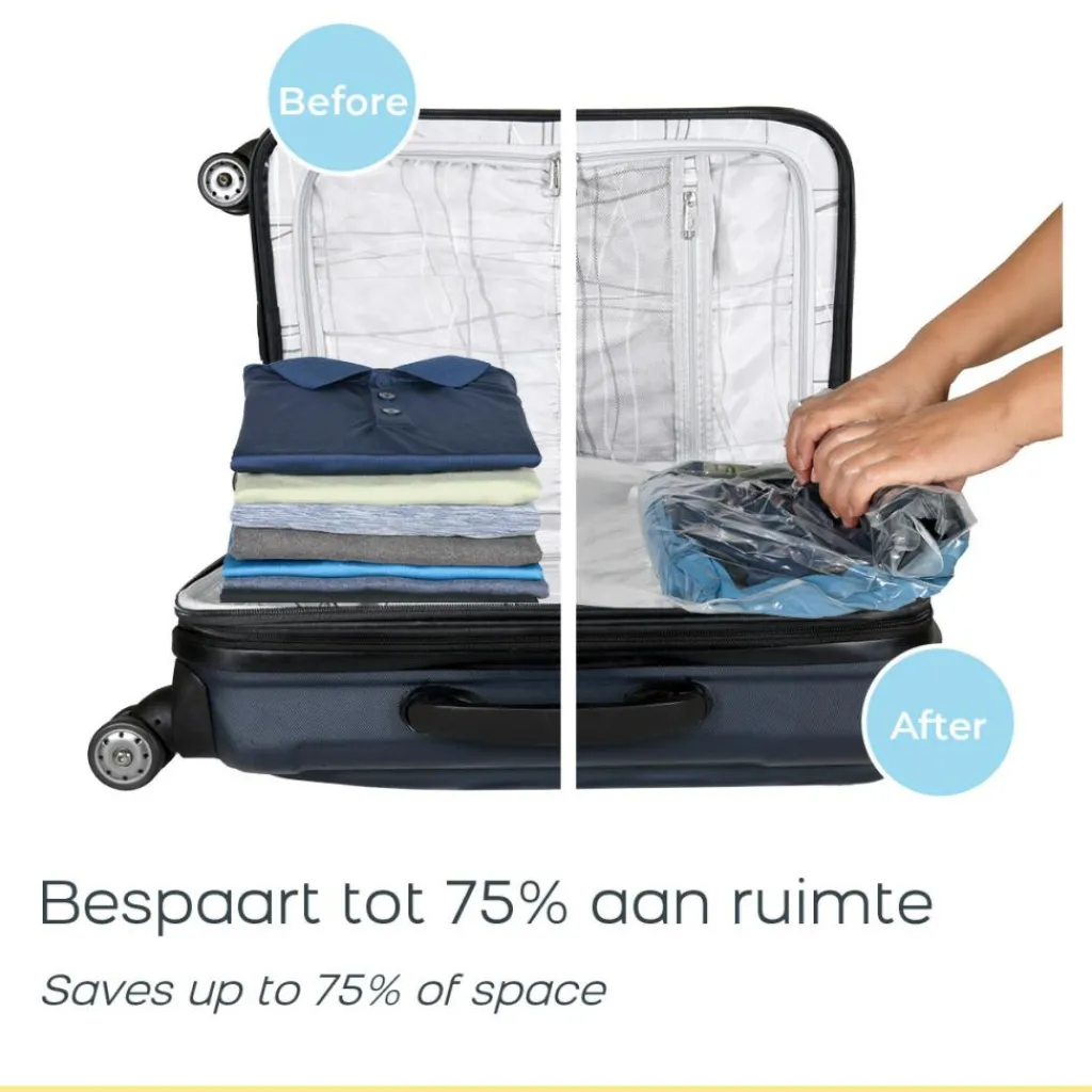 Koffer Accessoires|Fietsartikelen-Space Buddy Vacuüm opbergzakken reisset 4-delig