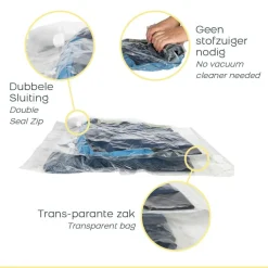 Koffer Accessoires|Fietsartikelen-Space Buddy Vacuüm opbergzakken reisset 4-delig