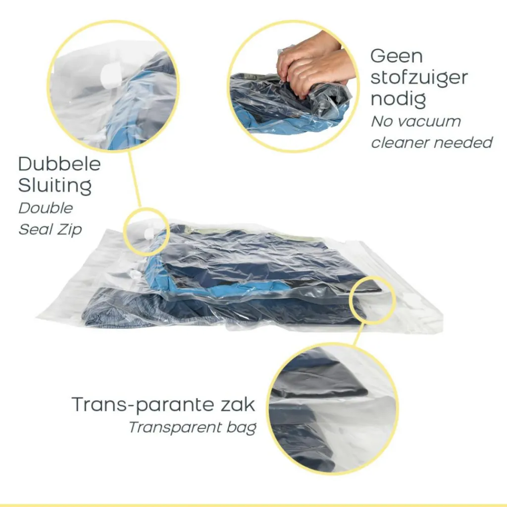 Koffer Accessoires|Fietsartikelen-Space Buddy Vacuüm opbergzakken reisset 4-delig