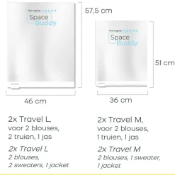 Koffer Accessoires|Fietsartikelen-Space Buddy Vacuüm opbergzakken reisset 4-delig