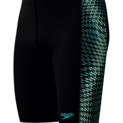 Speedo Endurance+ MAX Tech Panel Jammer zwemboxer heren black turquoise< Zwembroek