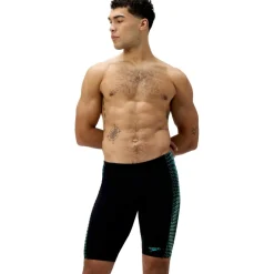 Speedo Endurance+ MAX Tech Panel Jammer zwemboxer heren black turquoise< Zwembroek