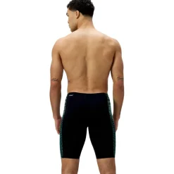 Speedo Endurance+ MAX Tech Panel Jammer zwemboxer heren black turquoise< Zwembroek