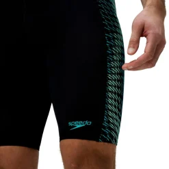 Speedo Endurance+ MAX Tech Panel Jammer zwemboxer heren black turquoise< Zwembroek