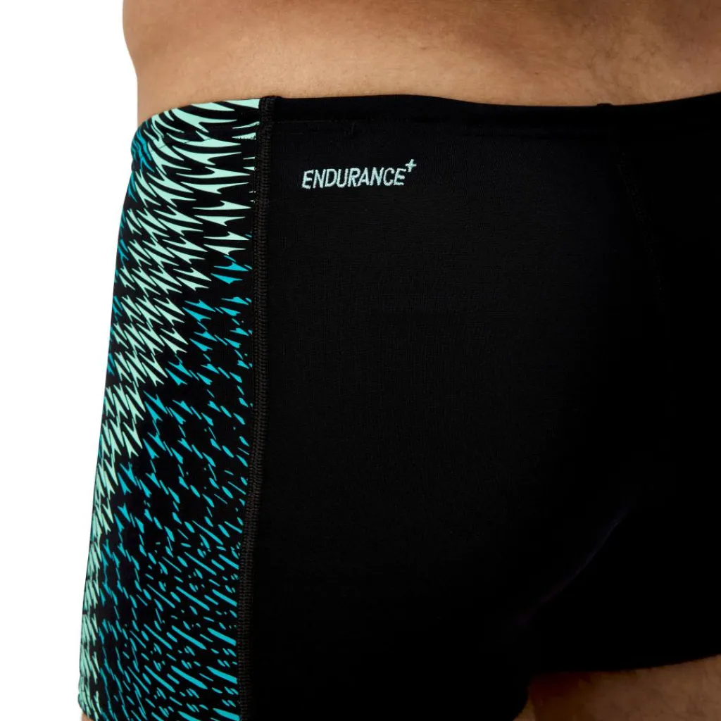 Zwembroek-Speedo Endurance+ MAX Tech Panel zwemboxer heren black turquoise