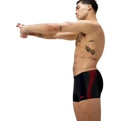 Speedo Endurance+ Tech Panel zwemboxer heren black red< Zwembroek
