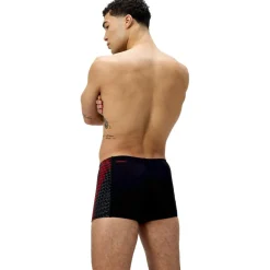 Speedo Endurance+ Tech Panel zwemboxer heren black red< Zwembroek