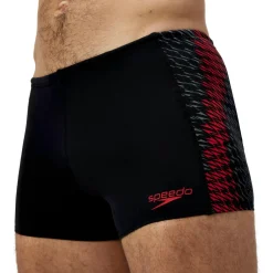 Speedo Endurance+ Tech Panel zwemboxer heren black red< Zwembroek