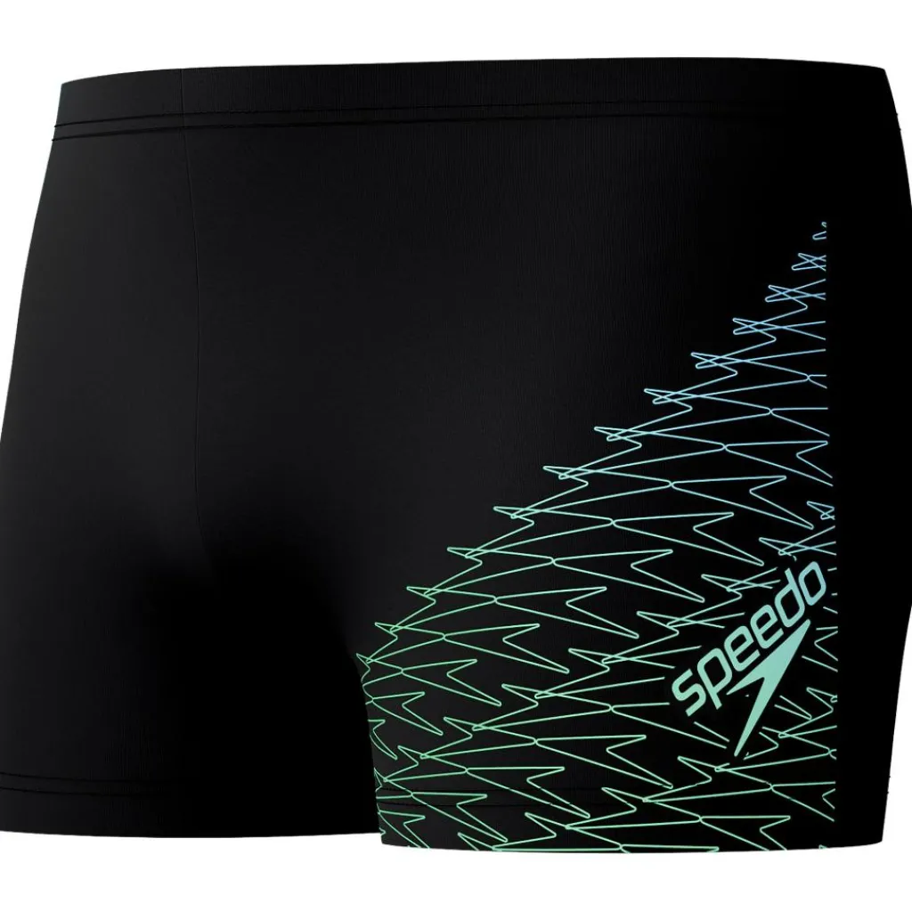 Zwembroek-Speedo Medley Logo zwemboxer heren black green