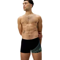 Zwembroek-Speedo Medley Logo zwemboxer heren black green