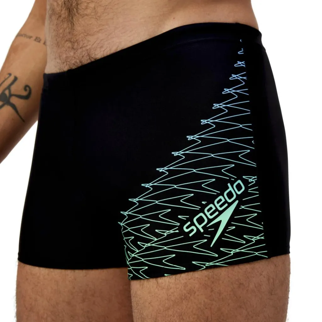 Zwembroek-Speedo Medley Logo zwemboxer heren black green