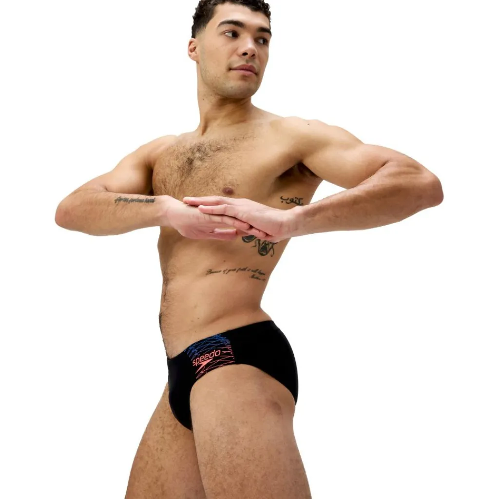 Speedo Medley Logo zwemboxer heren black orange< Zwembroek