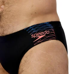 Speedo Medley Logo zwemboxer heren black orange< Zwembroek