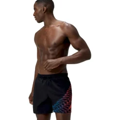 Speedo Medley Logo zwembroek heren black neon coral< Zwembroek