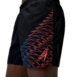 Speedo Medley Logo zwembroek heren black neon coral< Zwembroek
