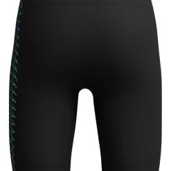 Speedo Plastisol Placement Jammer zwemboxer junior black green< Zwembroek