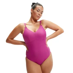 Badpakken-Speedo Shaping Strappy badpak dames berry