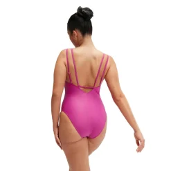 Badpakken-Speedo Shaping Strappy badpak dames berry