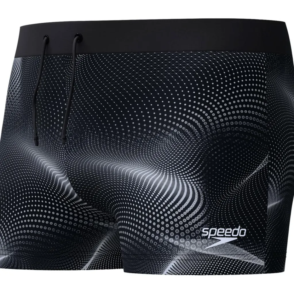 Zwembroek-Speedo Valmilton Allover zwemboxer heren black grey