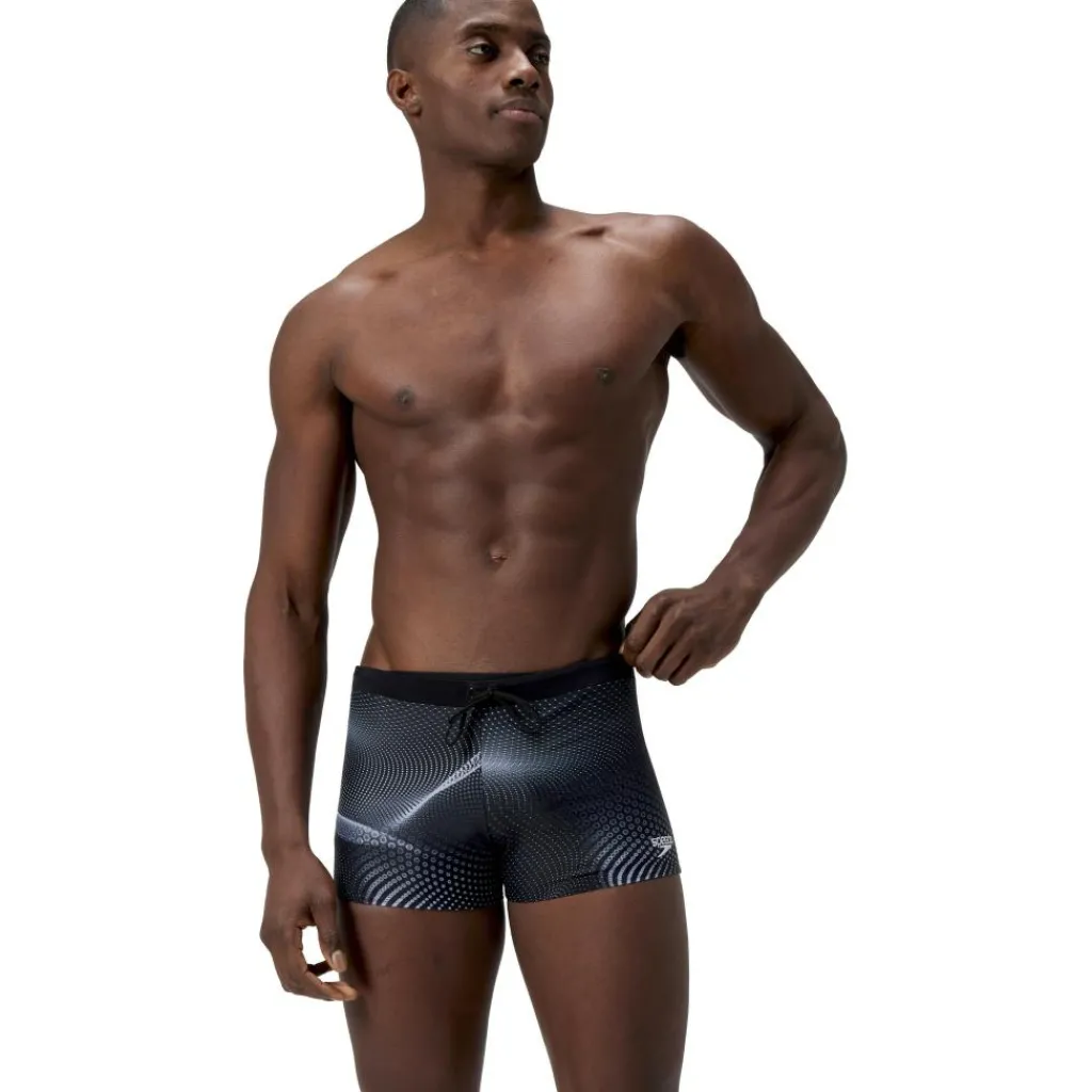 Zwembroek-Speedo Valmilton Allover zwemboxer heren black grey