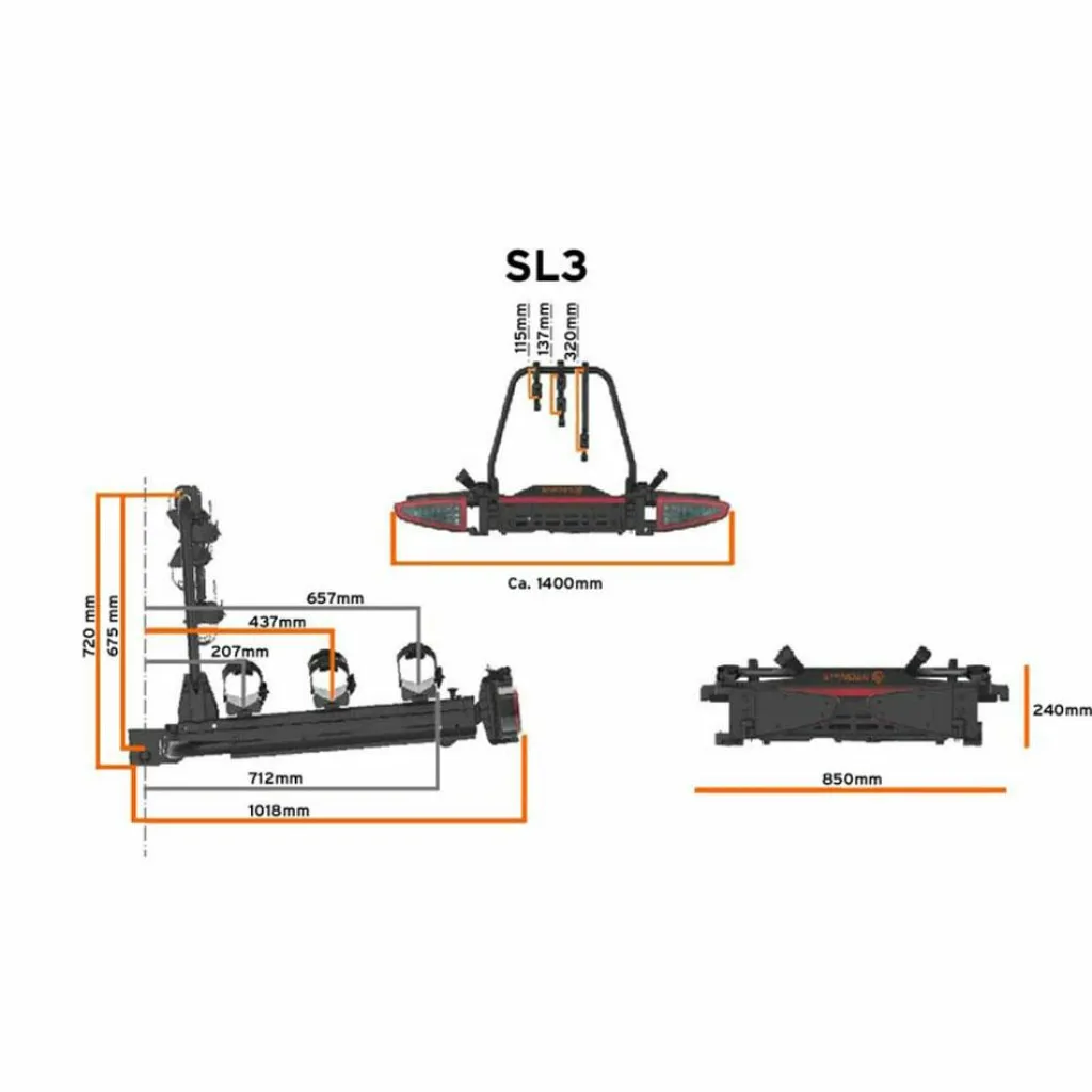 Fietsendragers-Spinder SL3 fietsendrager