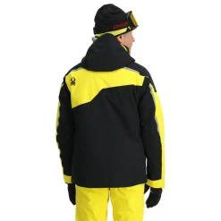 Ski Jassen|Wintersport-Spyder Leader winterjas heren acid yellow